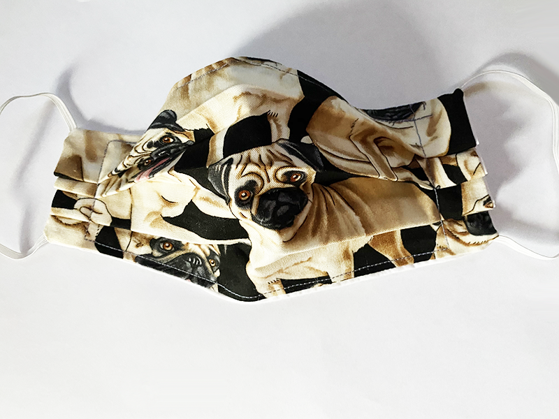 Pug Pattern Protection Face Mask